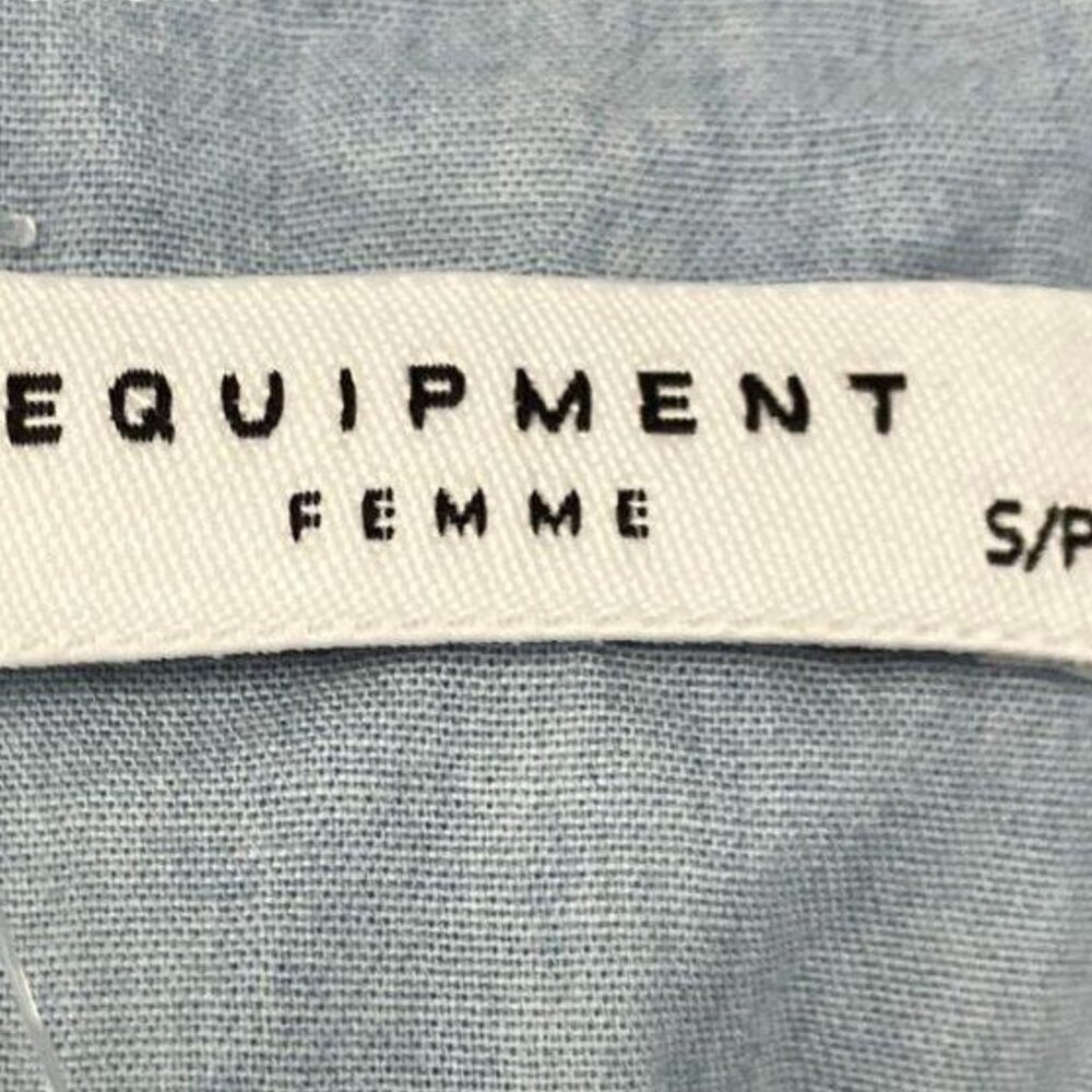 Equipment Femme Lucida Dress Denim Blue Jean Short Collared Dress Sz Small - Picture 5 of 7